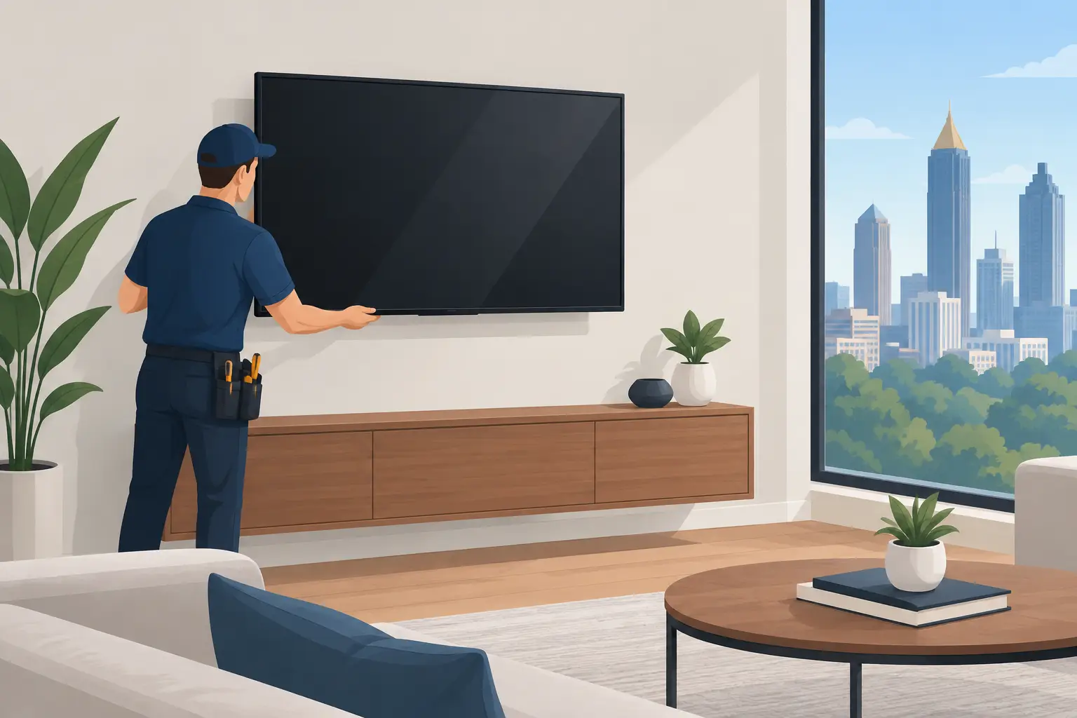 TV Mounting Atlanta for a Clean Finished Wall